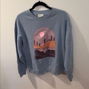 TenTree Light Blue Sweatshirt with Minimal Tree Logo